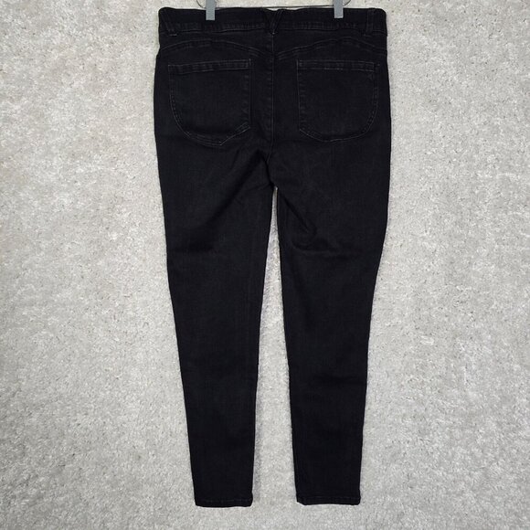 Democracy Jeans Womens 14 Black Skinny Ab Technology Stretch Denim Everyday Fit - Picture 4 of 14